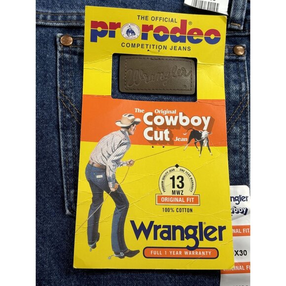 VTG Wrangler Mens Cowboy Cut Pro-Rodeo Competition Jeans 40x30 Deadstock NWT - Picture 1 of 9